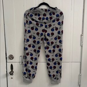 GAP Kids gray lounge pants with football print